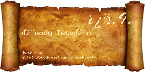 Ónody István névjegykártya