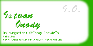 istvan onody business card